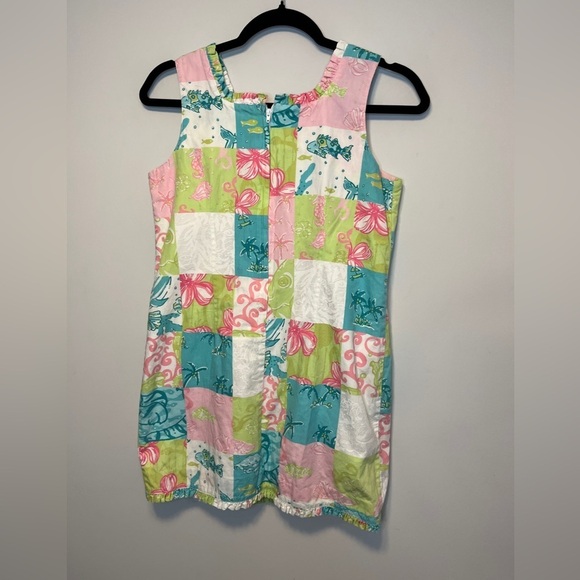 Lilly Pulitzer Vintage White Label Patchwork Dress Sz 14 - Picture 3 of 10